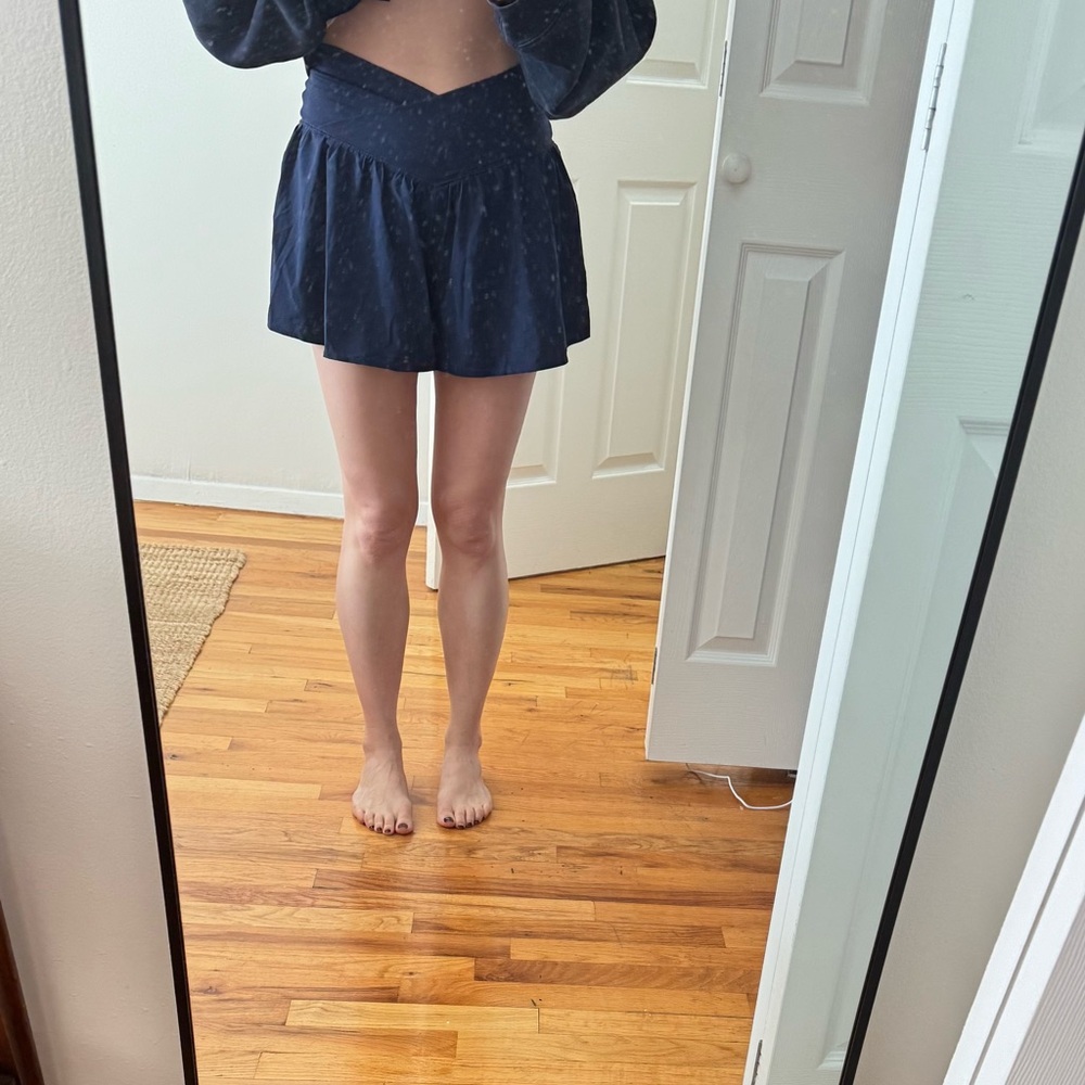 aerie real me crossover flowy shorts